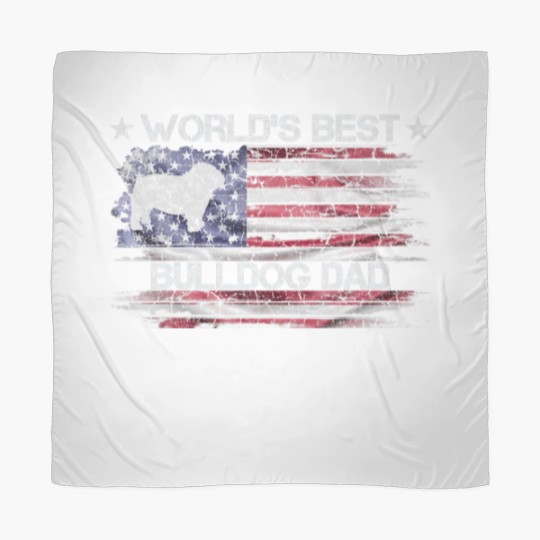 Discover Vintage USA Flag World's Best English Bulldog Scarves