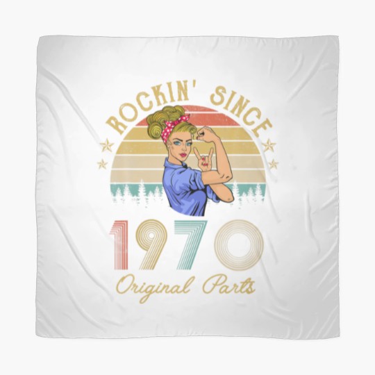 Discover Vintage 1970 Rockin Sine 52Nd Birthday Women 52 Ye Scarves