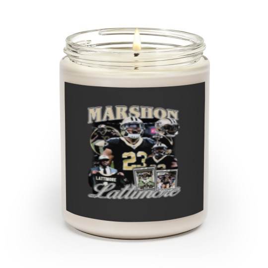 Discover Vintage 90s Graphic Style Marshon Lattimore Scented Candles, Vintage Scented Candles, American Football Gift