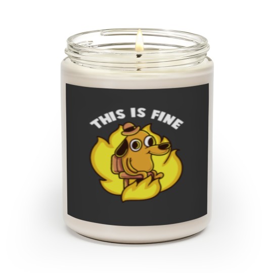 Discover This Is Fine Internet Meme Scented Candles