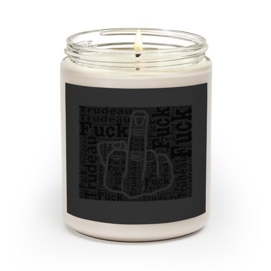 Discover Fck Trudeau Vote No - Black Text Scented Candles