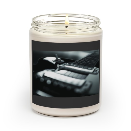 Discover Guitar - Black White Premium Matte Vertical Poster Scented Candles