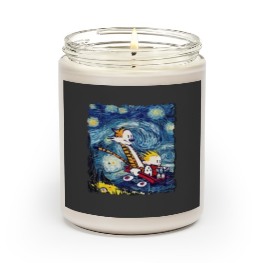 Discover Calvin And Hobbes Starry Night T-Shrit Scented Candles