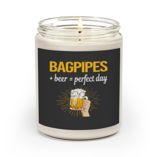 Discover Bagpipe Beer Perfect Day Bagpipe Bagpipes Bagpiper Scented Candles