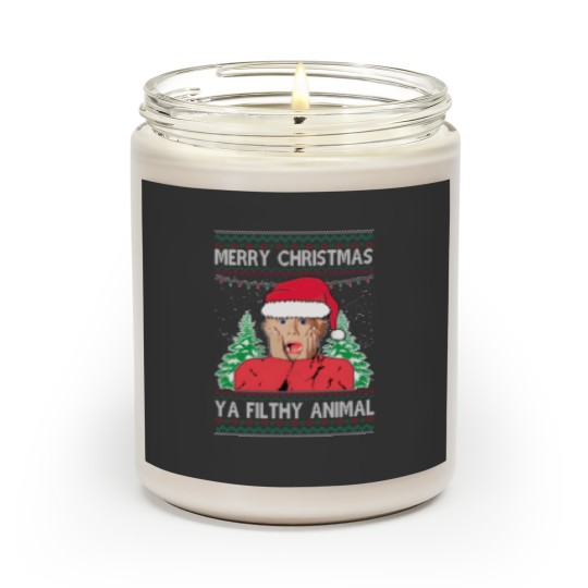 Discover Kevin Filthy Animal Boys Girls Kids Youth Ugly Christmas Sweater Scented Candles
