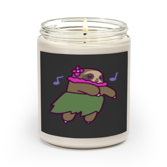Discover Cute Hula Sloth Scented Candles