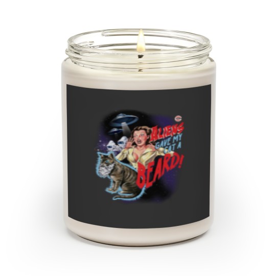 Discover Astronaut Cat With Neon Lights Effects Scented Candles