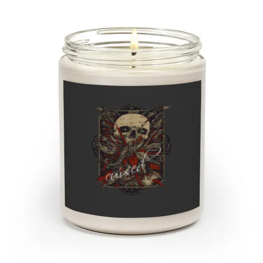 Discover Cursed Rocker Skeleton Hand Rock On Costume Funny Halloween Scented Candles