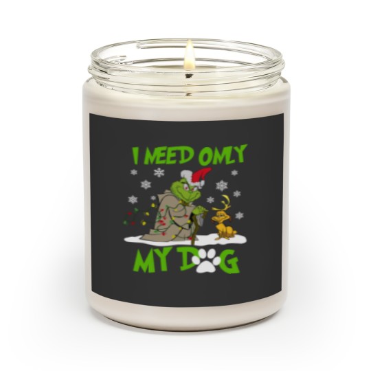 Discover Merry Christmas I Need Only My Dog Scented Candles