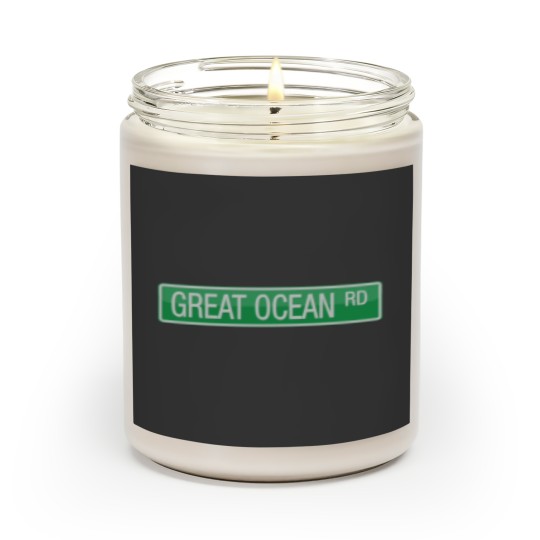 Discover 020 Great Ocean Road street sign Sticker Scented Candles
