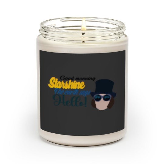 Discover Good morning starshine the earth says hello ! Sticker Scented Candles