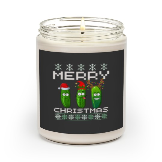 Discover Pickle Lover Xmas Lighting Santa Ugly Pickle Scented Candles