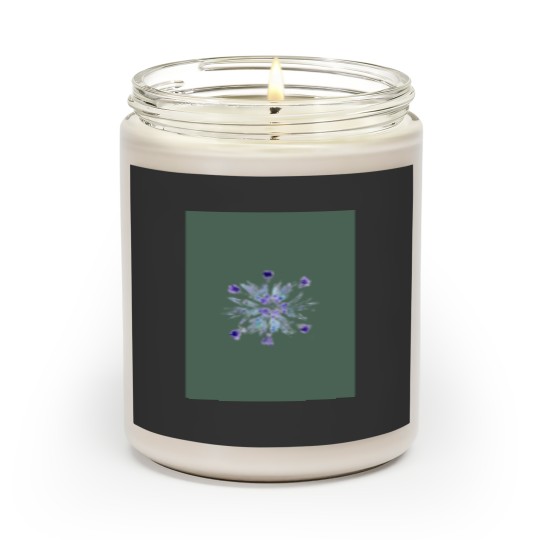Discover _Snowflake_ nature print (green background) Graphic Scented Candles
