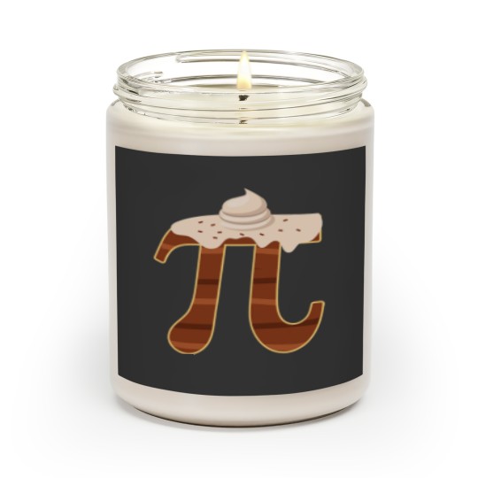 Discover Funny Chocolate Cream Pi Day Pie Math Lover Foodie Pun Nerd Scented Candles