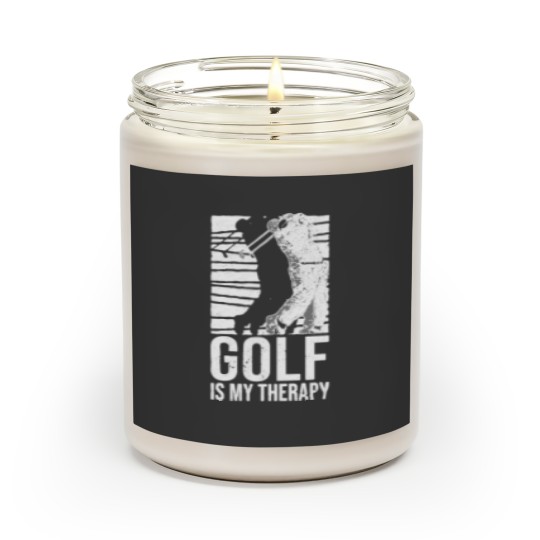 Discover Golf Is My Therapy - Vintage Tshirt Scented Candles