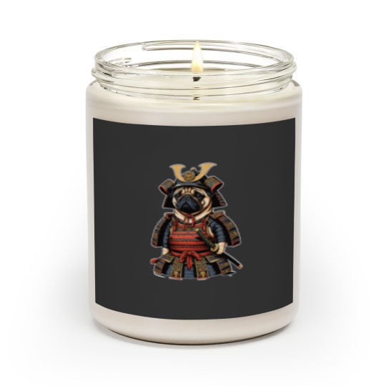 Discover Pug Japanese Samurai Puppy Dog Ninja Lover Martial Art Scented Candles