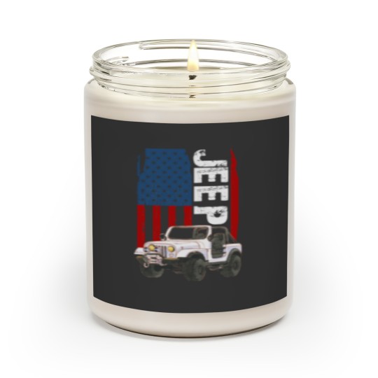 Discover -Jeep-American Flag-Jeep- Scented Candles