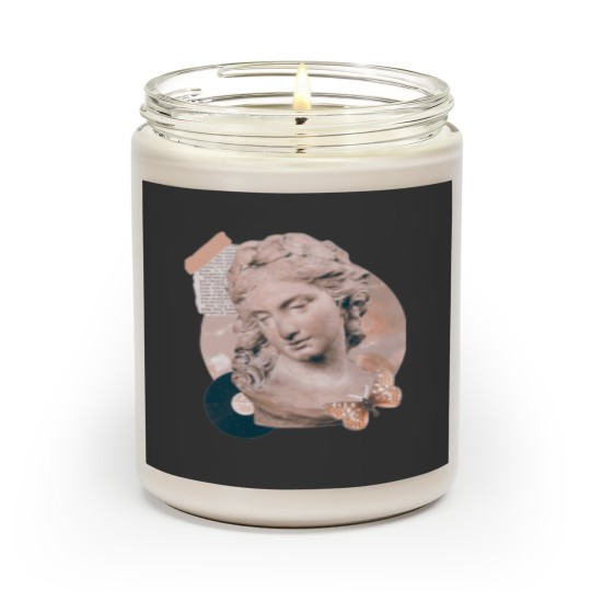 Discover you are my Venus dark academia collage Sticker Scented Candles