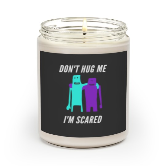Discover Don't hug me i'm scared cyan and purple Scented Candles
