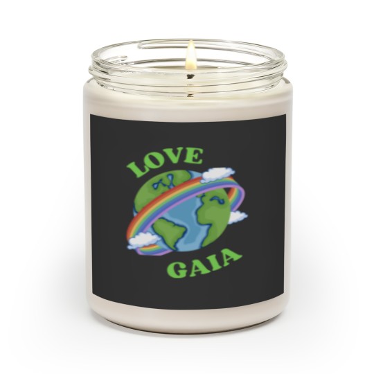 Discover Love Gaia,My Earth, Gaia,Love mother earth, earth gift,climate activist,Our Climate Our worl Scented Candles