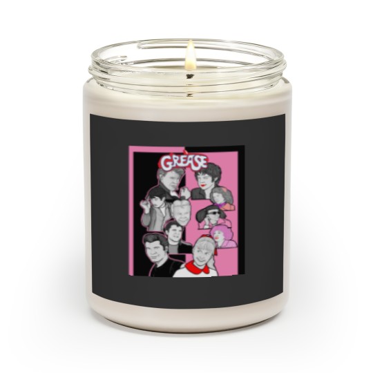 Discover Grease tbird and pink ladies character collage Scented Candles