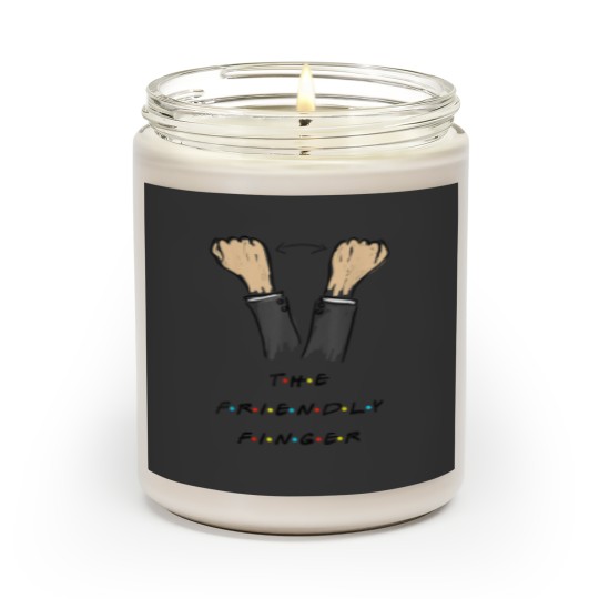 Discover The Friendly Finger Ross Gesture Funny Quote Scented Candles