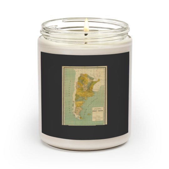 Discover Vintage Map of Argentina (1910) Scented Candles