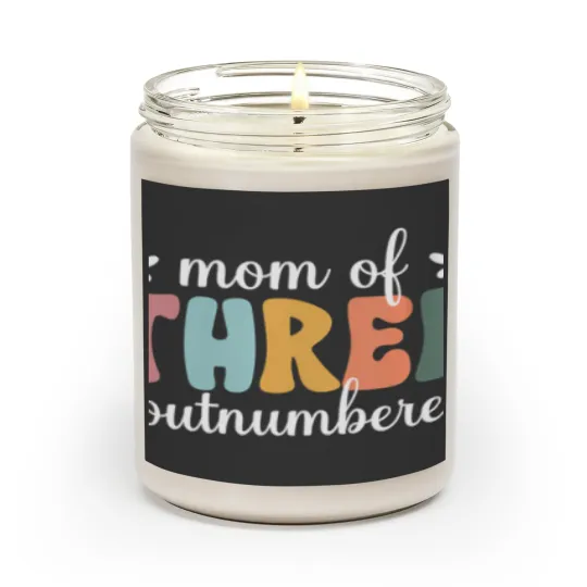 Discover Mom of Three Triplet Scented Candles - Outnumbered