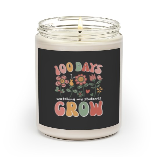 Discover 100 Days Growing Boho Flowers Teacher 100th Day Scented Candles