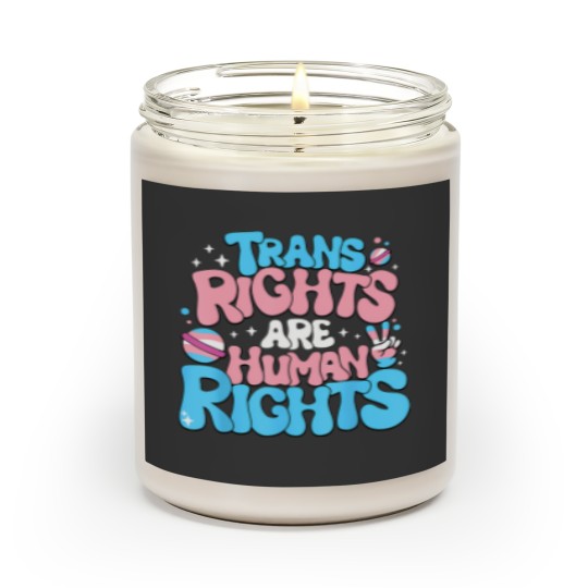 Discover trans rights are human rights lgbtq pride transgender Scented Candles