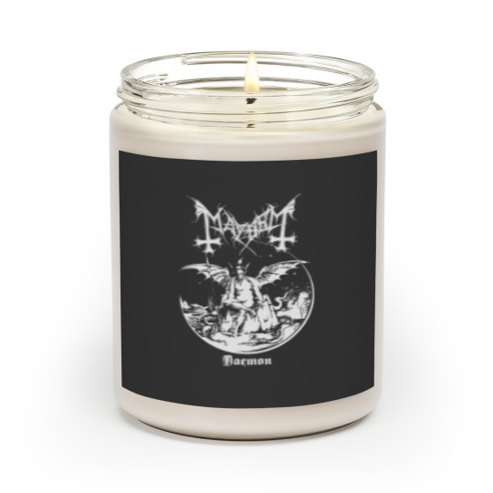 Discover Mayhem - Norway Band - Original Logo - Fanart - Daemon Album Cover Scented Candles