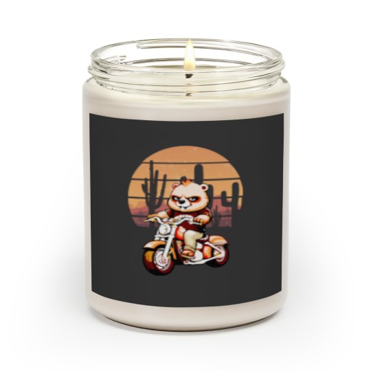 Discover Bear  Riding Motorcycle Scented Candles
