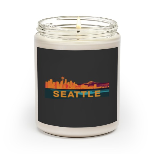 Discover Abstract Seattle Cityscape Scented Candles