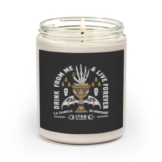 Discover Drink From Me - Lestat Vampire - Gothic Quote cat Scented Candles