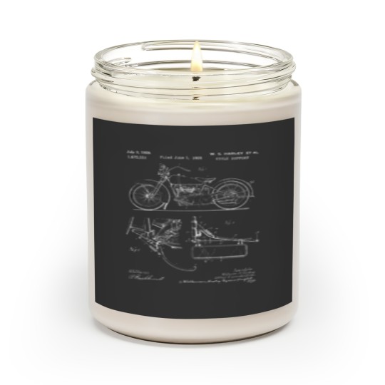 Discover Vintage Motorcycle Patent Prints Scented Candles