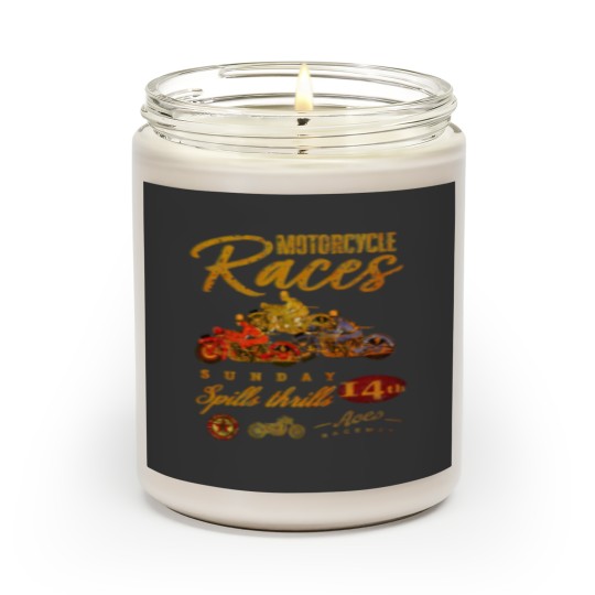 Discover Vintage Motorcycle Races Scented Candles