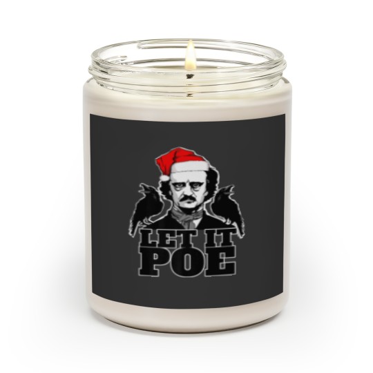 Discover Let It Poe Funny Edgar Allan Poe Christmas Scented Candles