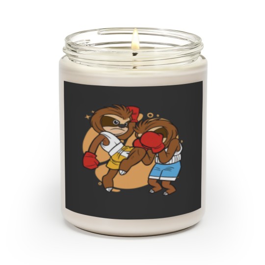 Discover Cute Muay Thai Sloth Fighters 2Thai Boxing and Kickboxing Scented Candles