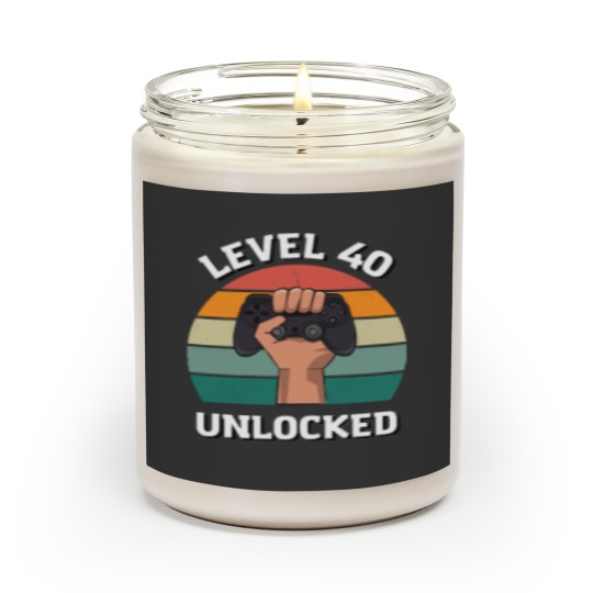 Discover Level 40 Unlocked Birthday Scented Candle
