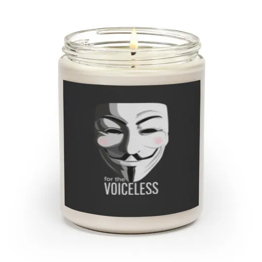 Discover For The Voiceless - Anonymous Mask V for Vendetta Guy Fawkes Scented Candles