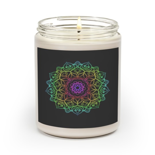 Discover Multicolor Intricate Mandala Design Scented Candles
