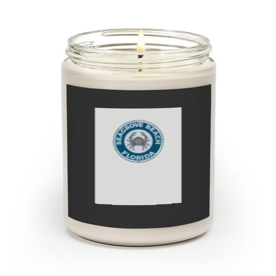 Discover Seagrove Beach Florida Crab 30A 30 A Emerald Coast Walton County Baseball ¾ Sleeve Scented Candles