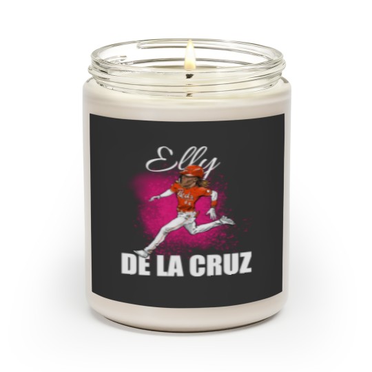 Discover Elly de la Cruz Cartoon  Player  (white text) Sticker Scented Candles