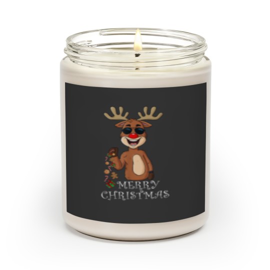 Discover Merry Christmas Reindeer Funny Family Pajamas Xmas Scented Candles