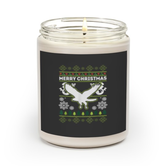 Discover Merry Christmas Red Tailed Hawk Ugly Xmas Scented Candles