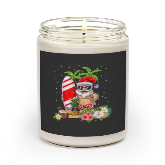 Discover Christmas In July Santa Hawaiian Surfing Summer Surf Scented Candles