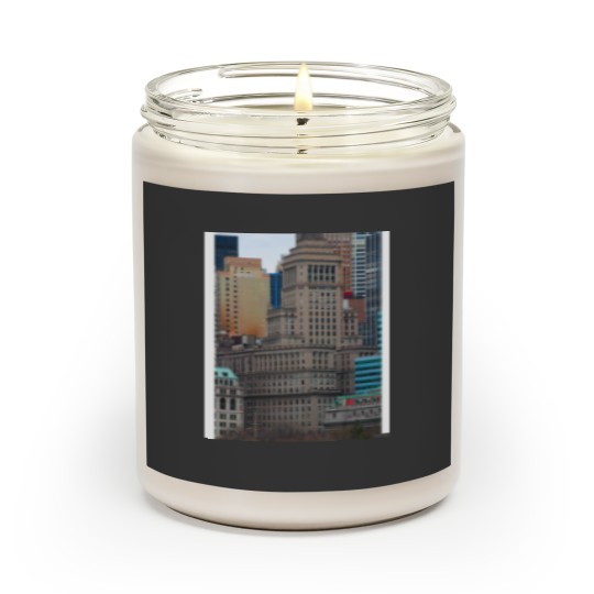 Discover Downtown Manhattan New York City Baseball ¾ Sleeve Scented Candles