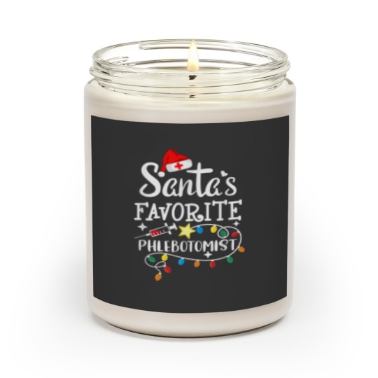 Discover Santa's Favorite Phlebotomist Christmas Phlebotomy Rn Nurse Scented Candles