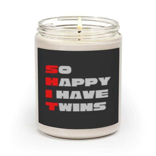 Discover So Happy I have twins Bold Typography Scented Candles