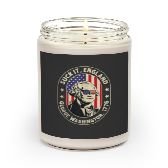 Discover 4th of July  Suck It England George Washington 1776 Scented Candles